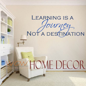 - Learning is a Journey Inspirational Quote. School classroom quote ...