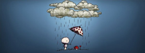 Facebook Cover Clouds Rain Love Mushroom Umbrella