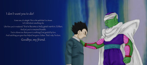 Piccolo's Farewell to Gohan by Roxi-art