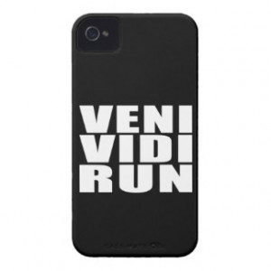 Funny Running Quotes Jokes : Veni Vidi Run iPhone 4 Case-Mate Cases