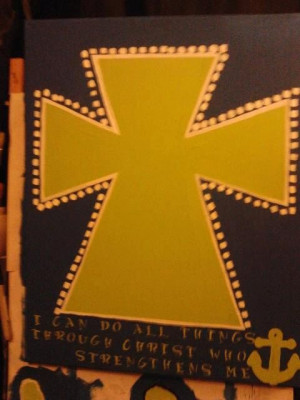 ... green cross with your choice of quote or bible verse at the bottom
