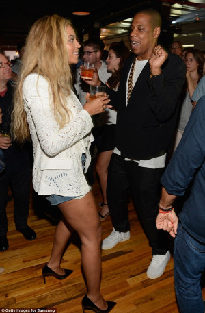 Let's groove B! Beyonce and Jay-Z let loose on the dance floor as they ...