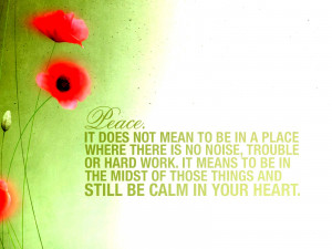 Meaning of peace saying heart quote life
