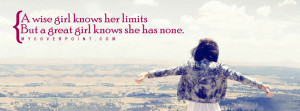 Wise Girl Knows Her Limits Facebook Cover