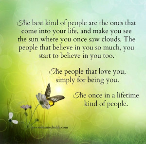 The once in a lifetime kind of people
