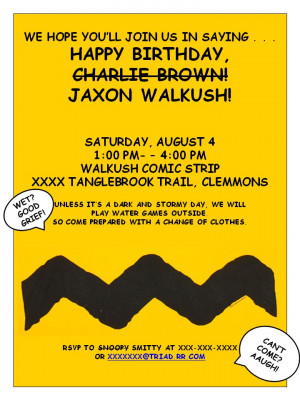 Charlie Brown Birthday Party