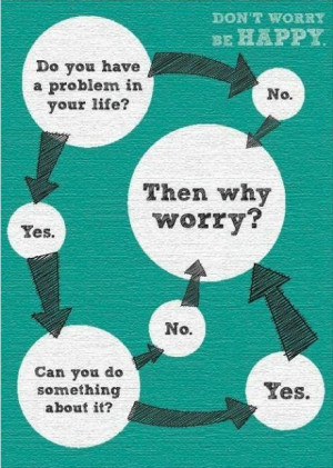 ... worry. And if there is no solution, there is no need to worry.