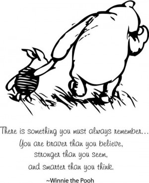Classic Winnie the Pooh and Piglet You must always remember baby quote ...