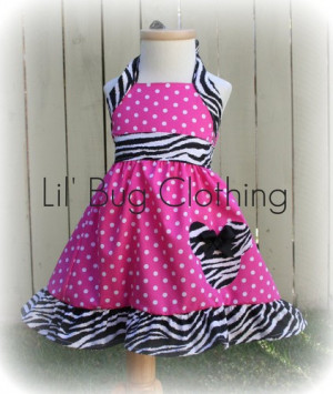 Zebra Pink Polka Minnie Dress