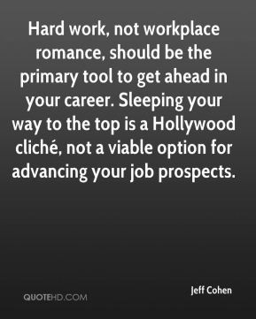 ... Hollywood cliché, not a viable option for advancing your job