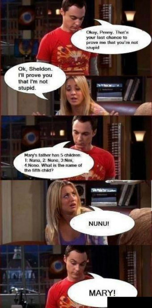 Sheldon Cooper Trolling Penny