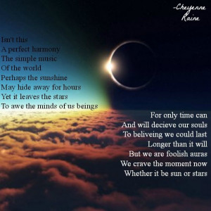 sun moon sky clouds color art eclipse light dark poem poetry horizon ...