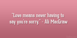 Ali MacGraw Quote