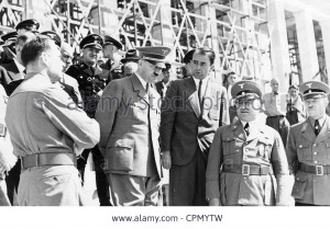 Rudolf Hess Adolf Hitler Albert Speer Robert Ley in Nuremberg 1937