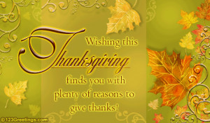 classy way of wishing 'Happy Thanksgiving' to your friends/ family!