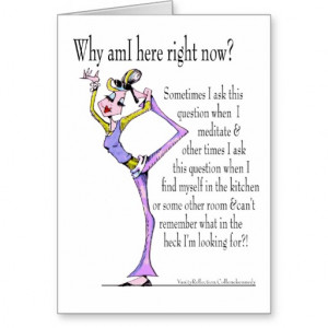 Yoga humour inspirational notecard - Must see back