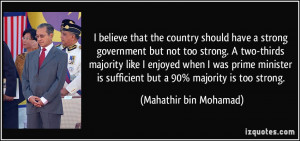 that the country should have a strong government but not too strong ...