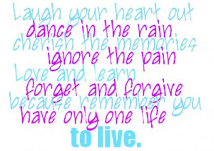 Laugh your Heart out dance in the rain – Books Quote