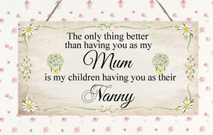 Details about ♥ ♥ P155 Plaque Mum Nanny Grandma Nan Mothers Day ...