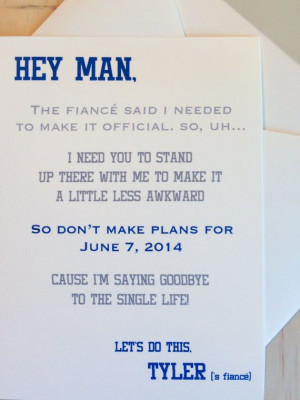 Groomsman Wedding Invite Card - Will you be my Groomsman? Funny