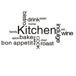 kitchen word quote waterproof diy removable wall sticker decal baby ...