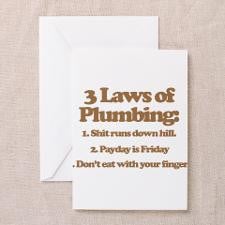 Laws of Plumbing Greeting Card for