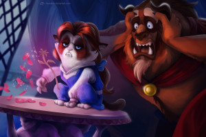 ... And The Beast Disney Company Grumpy Cat TsaoShin beast wallpaper