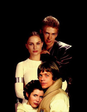 star wars, skywalker family photograph