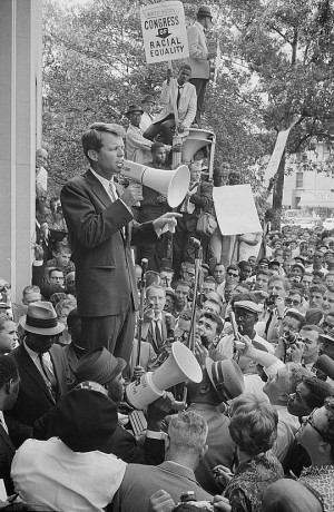 Robert F. Kennedy speaking in Washington, D.C., June 14, 1963. Photo ...