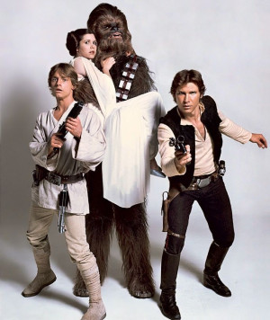 han solo leia and luke | Luke Skywalker, Princess Leia, Chewbacca and ...