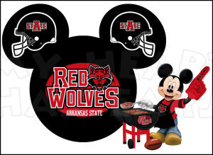 Arkansas State Red Wolves football with Mickey Mouse INSTANT DOWNLOAD ...