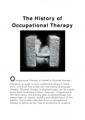 The History Of Occupational Therapy picture