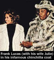 Did Frank Lucas' wife really buy him the fur coat and hat?