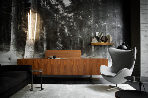 cool tiled black-and-white wall mural / wallpaper