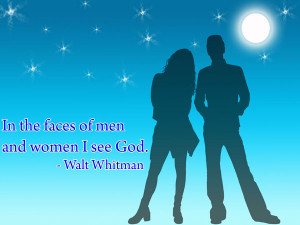 religion quotes and sayings in the faces of man and woman i see god ...