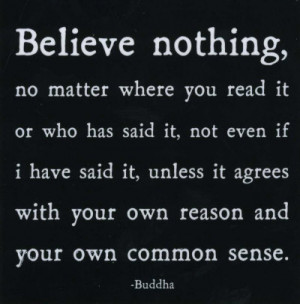 Believe Nothing- Buddha Magnet