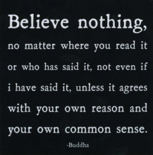 Believe Nothing- Buddha Magnet