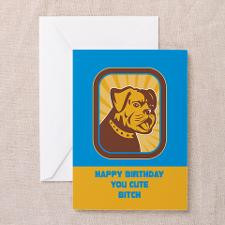 HAPPY BIRTHDAY YOU CUTE BITCH.png Greeting Cards ( for