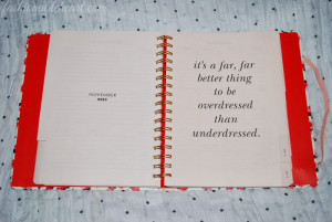 ... month page has its own quote. I am a quote addict and love this touch