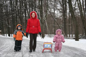 Photo Credit mother with children. winter image by Pavel Losevsky from ...