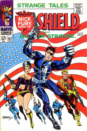 Strange Tales v1 #167 nick fury shield comic book cover art by Jim ...