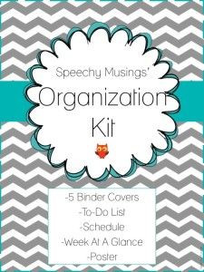 Speechy Musings: A fun and bright organizational FREEBIE containing ...