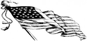 United States Flag Black And White