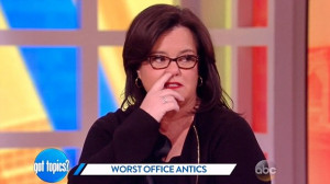 rosie o donnell picks nose then sticks finger in her mouth