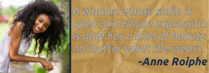 Woman's smile quote