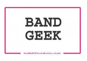 Love Band Geeks Band geek bumper sticker decal