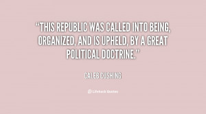 Republic was called into being, organized, and is upheld, by a great ...