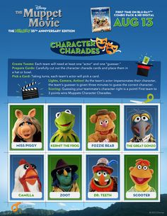 ... charades with your favorite characters from The Muppet Movie! More