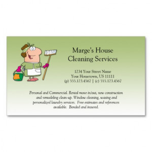 Green Cartoon Maid House Cleaning Customer Loya Pack Of Standard ...