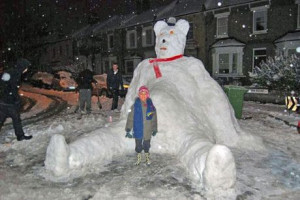 Teddy Bear snowman...